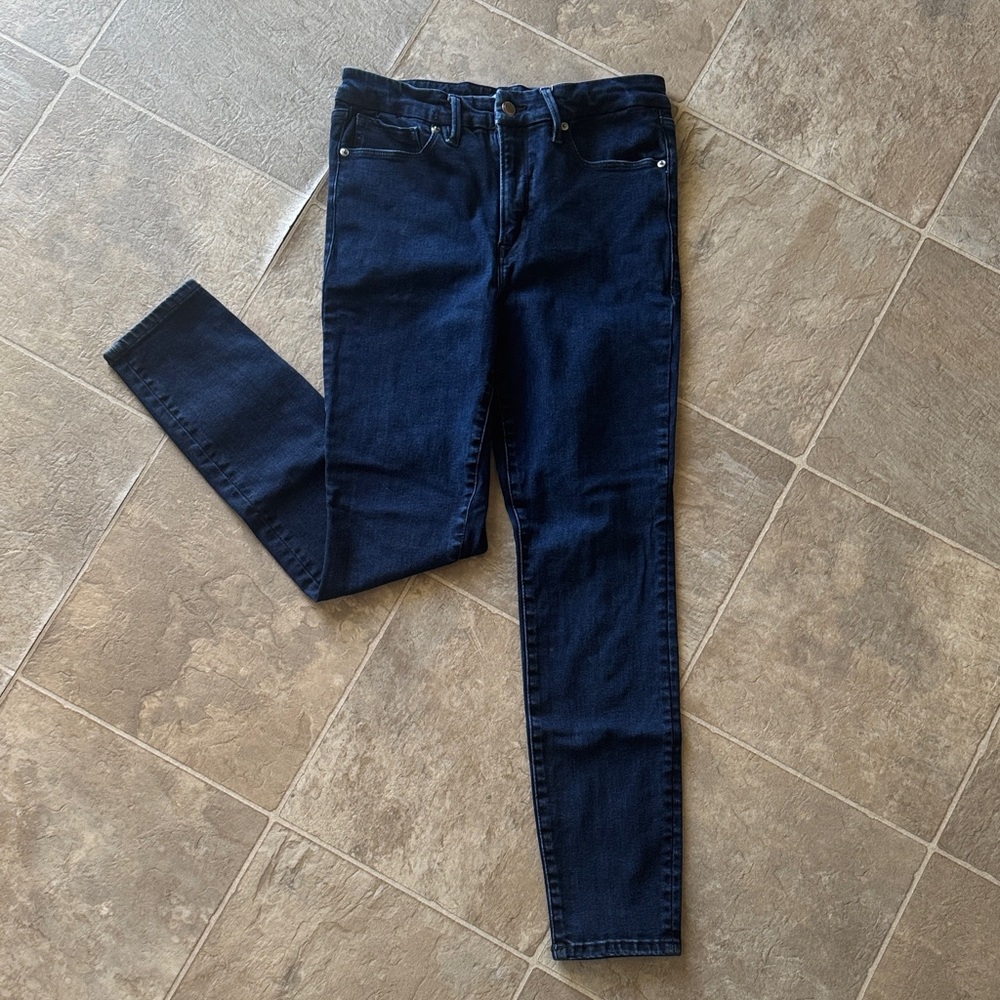 Good American Always Fits 6-12 Deep Indigo Skinny Jeans